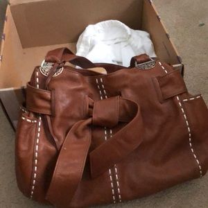 Brown leather Brighton hobo